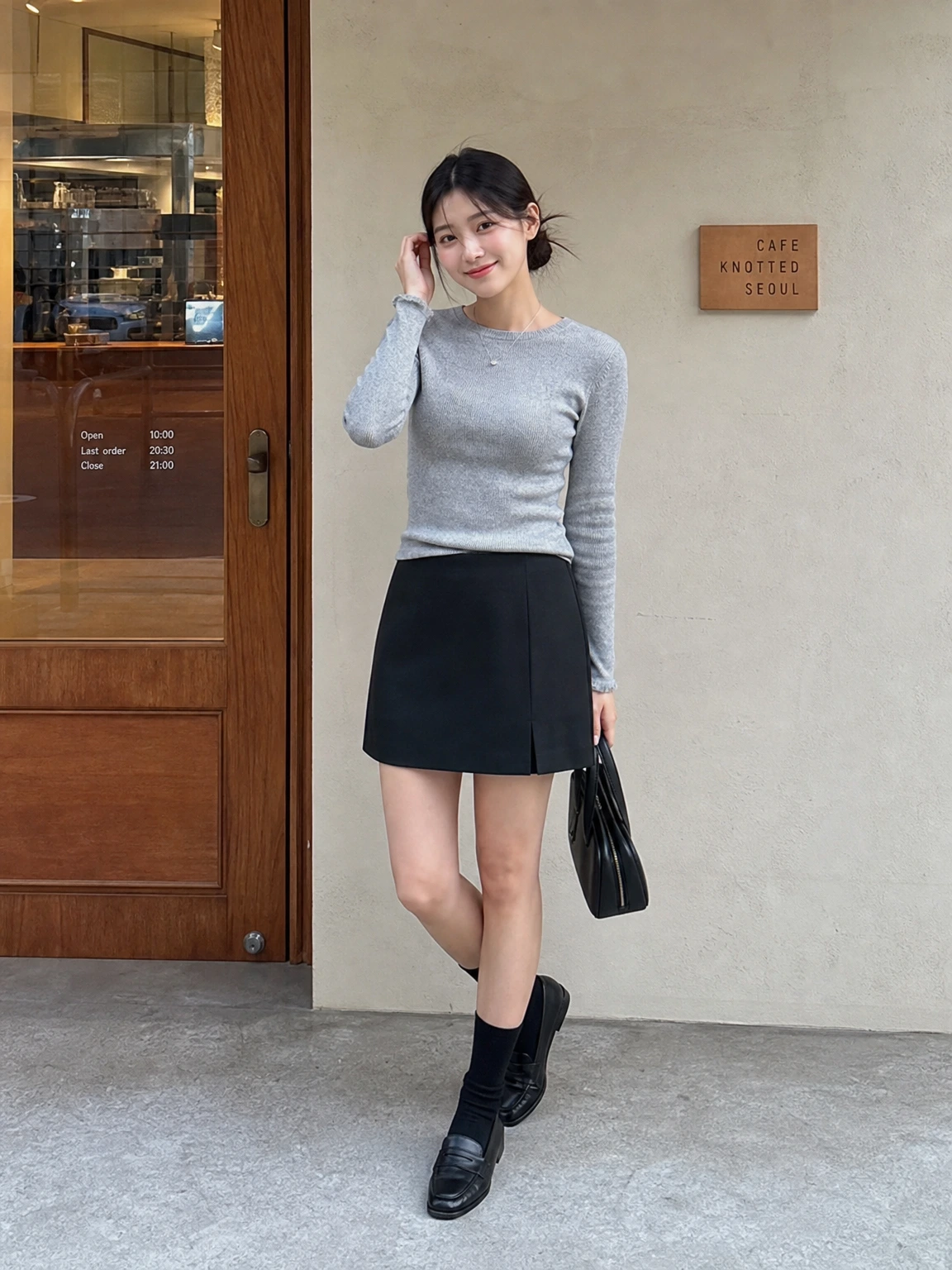 은은한 슬릿으로 가벼운 스커트