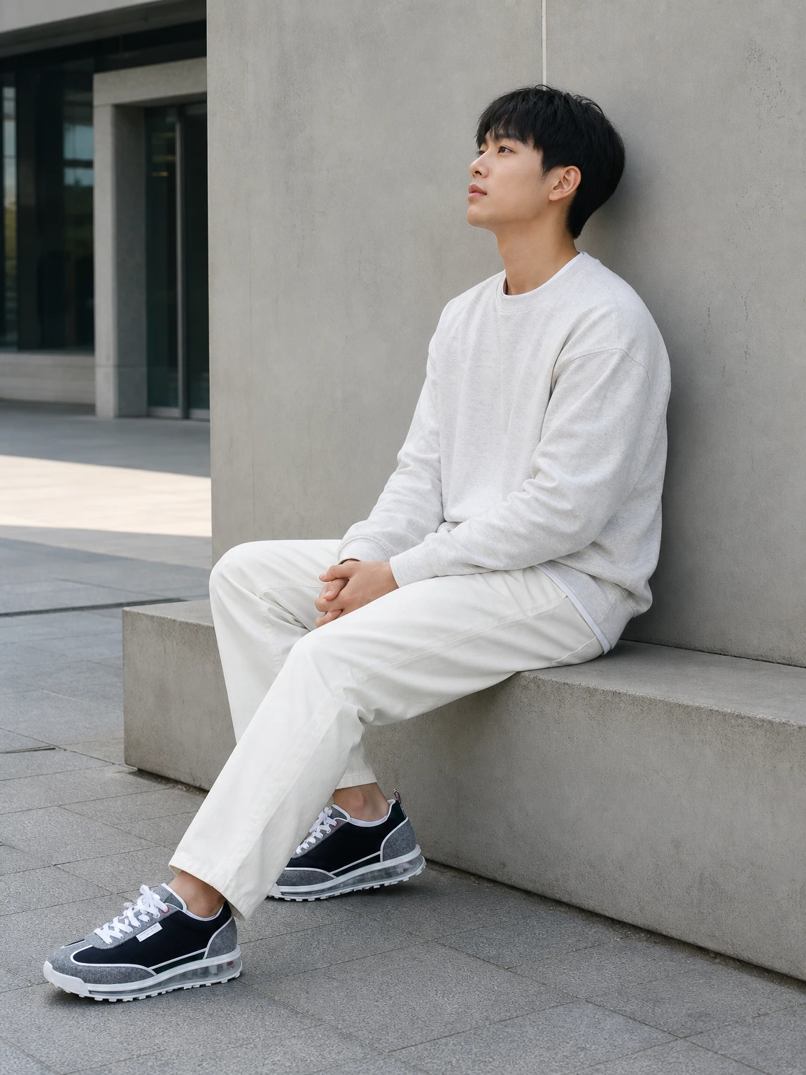 투명 에어솔이 돋보이는 스니커즈