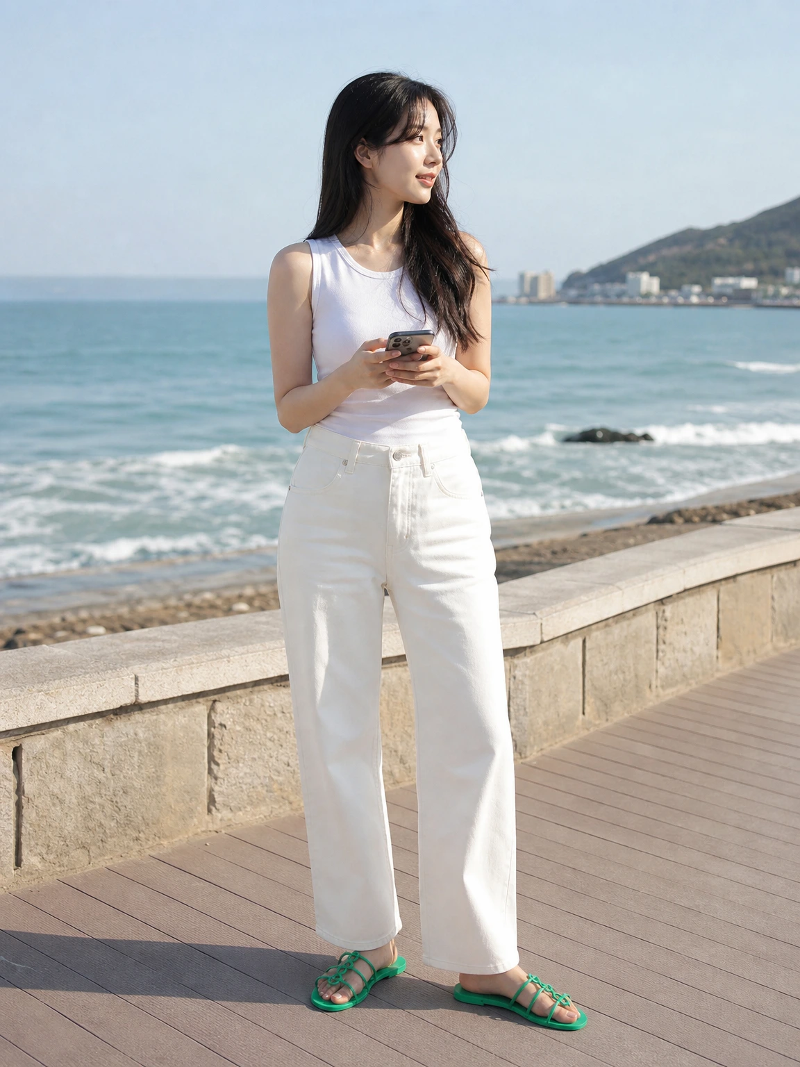 체인 스트랩이 돋보이는 샌들