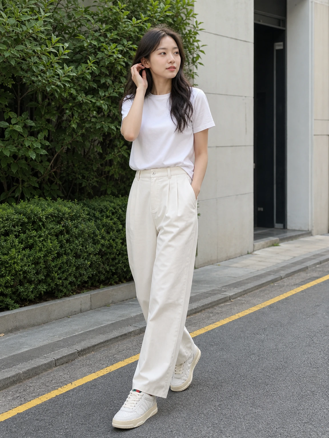 은은한 GG 패턴의 스니커즈