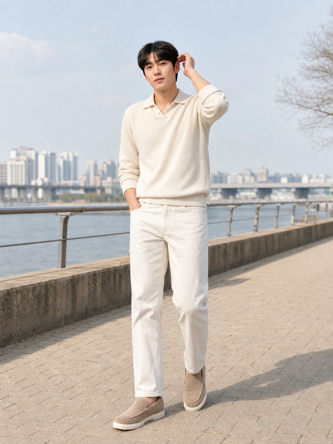 담백한 라인의 슬립온 로퍼