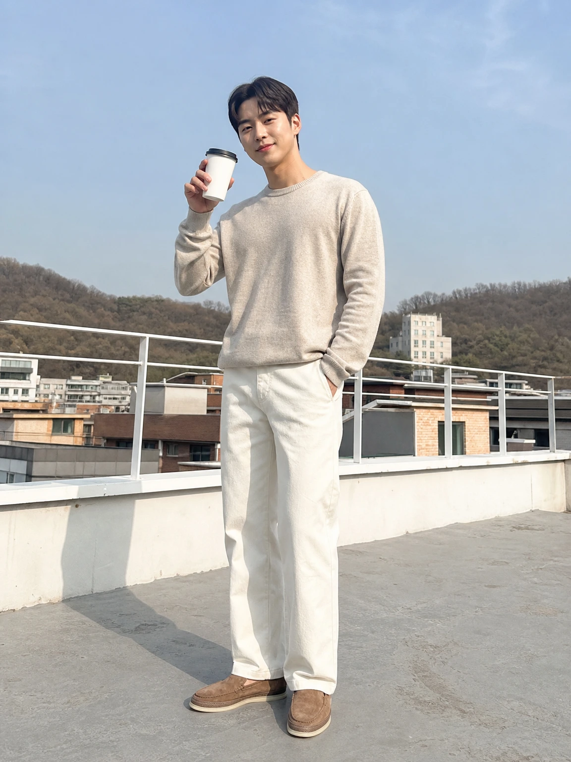 라탄 짜임이 돋보이는 스니커즈