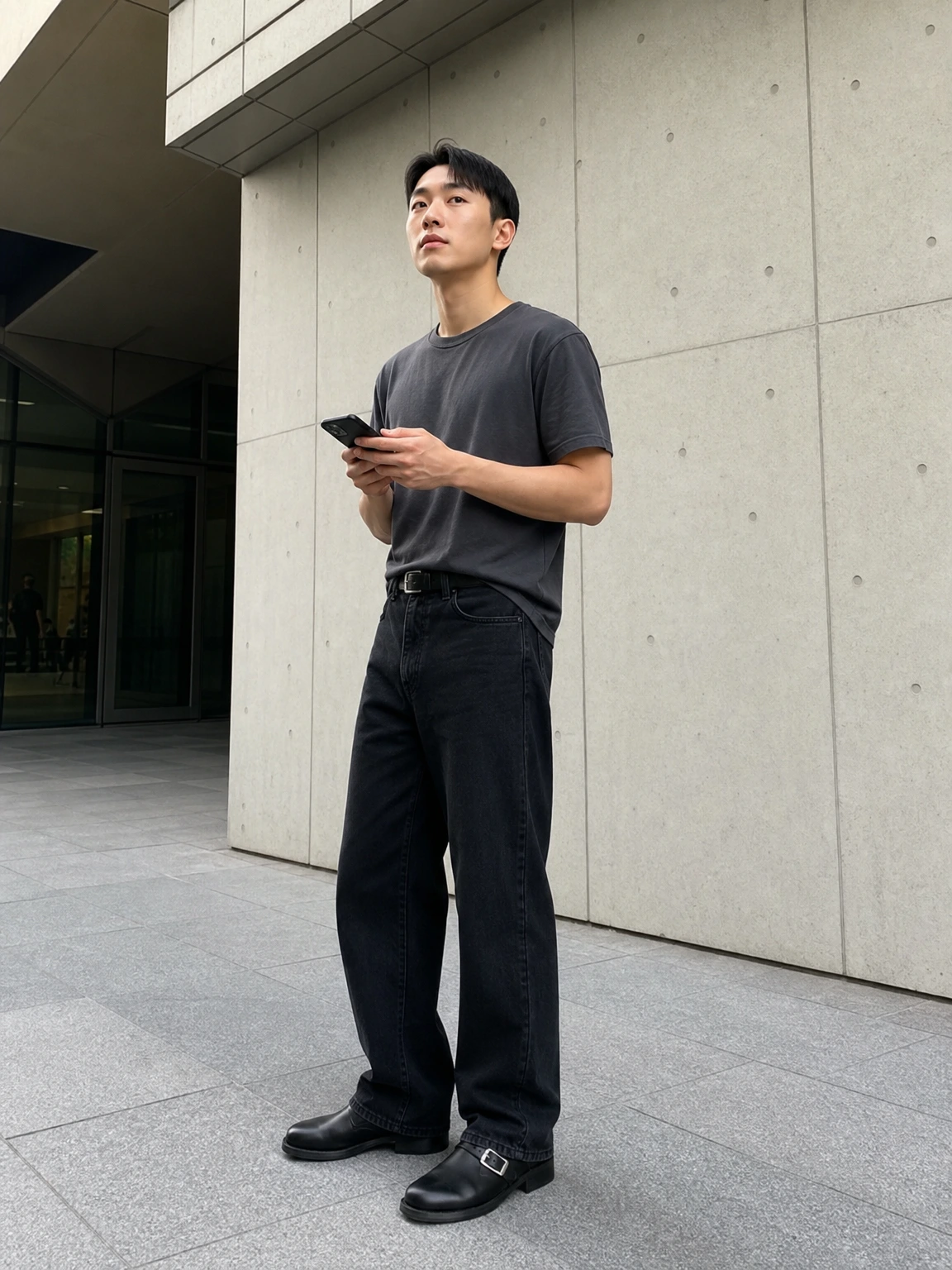 메탈 버클이 돋보이는 뮬