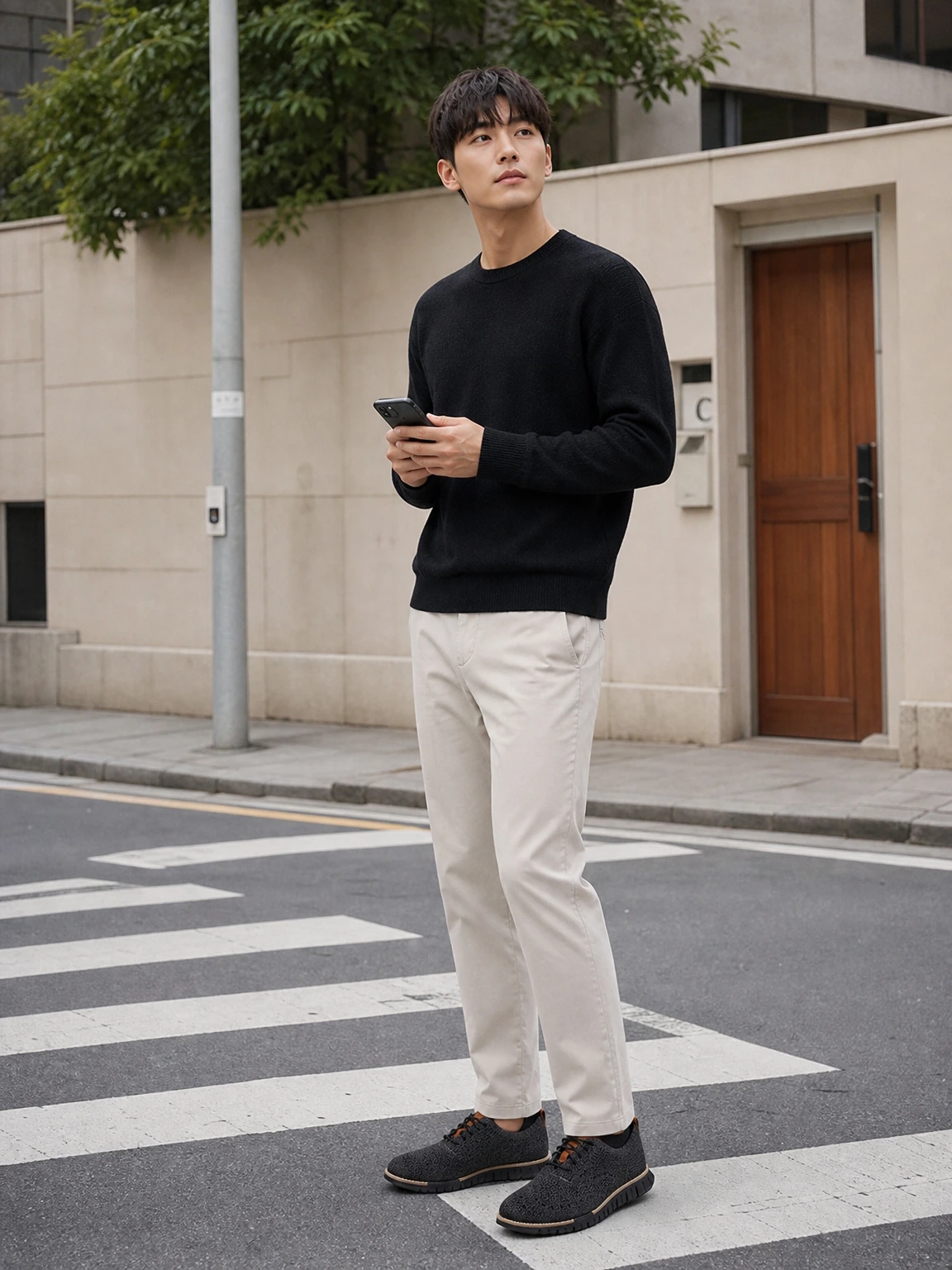 니트 윙팁이 가벼운 옥스포드화