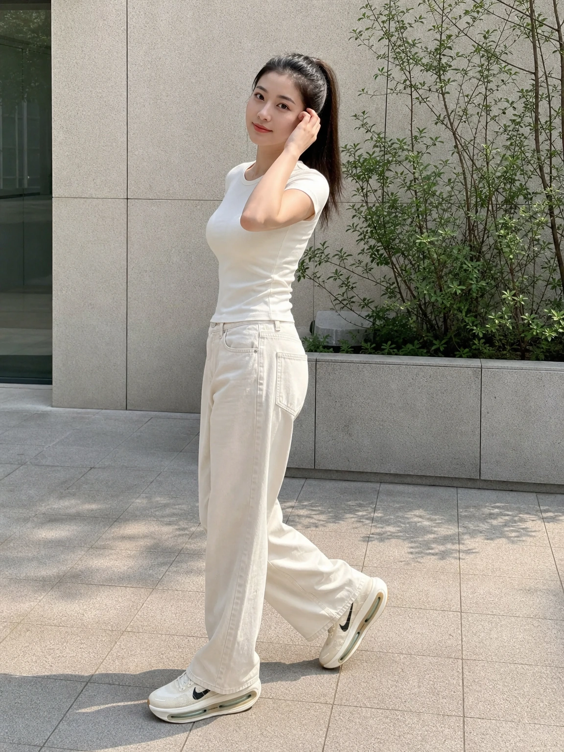두툼한 에어 쿠션 러닝화