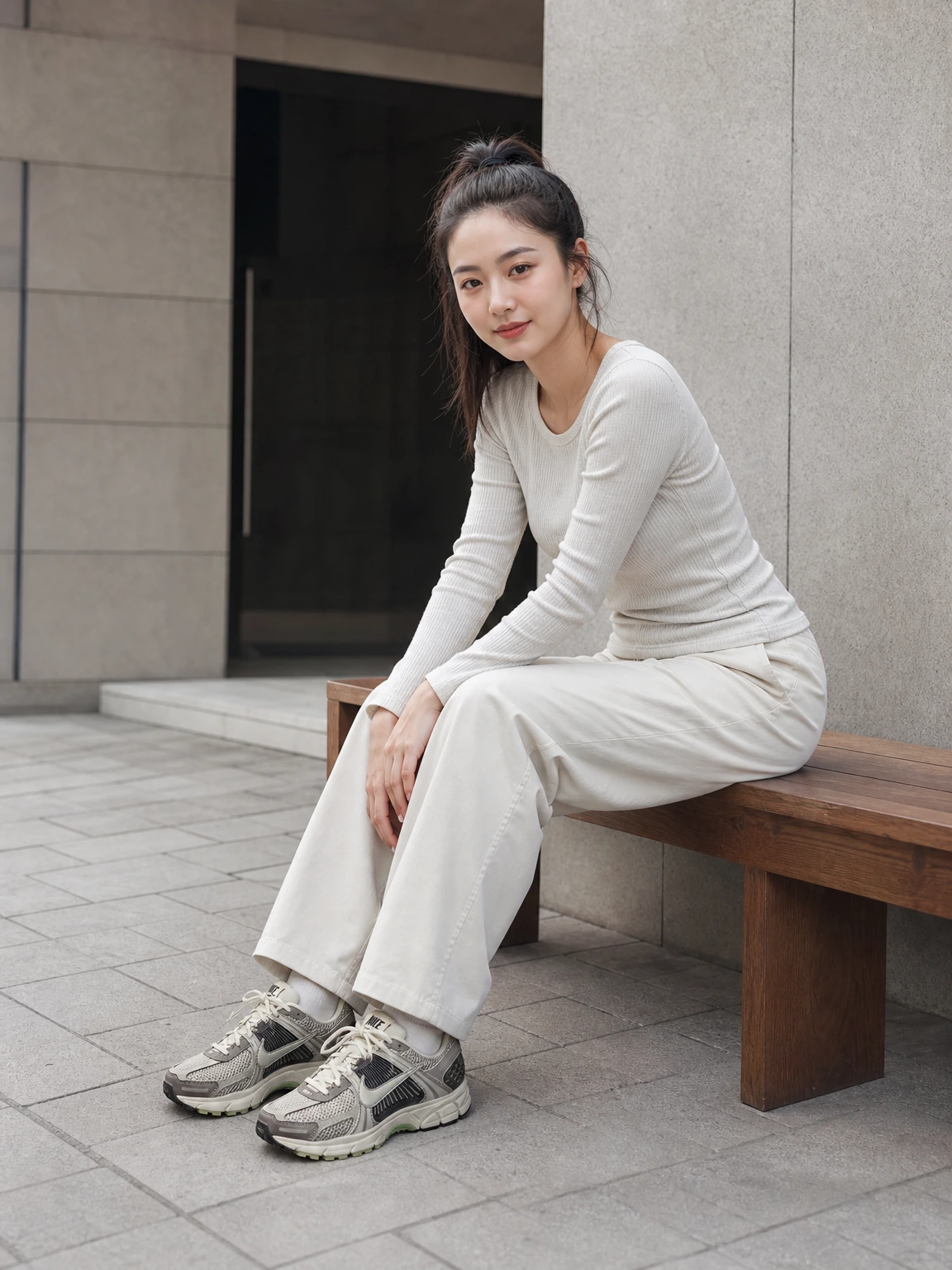 레트로 러닝 무드의 스니커즈