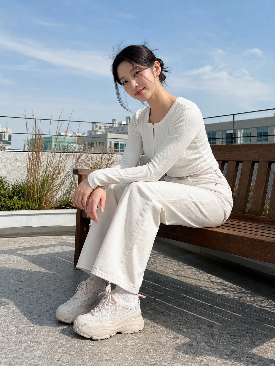 볼드한 청키 솔이 돋보이는 스니커즈