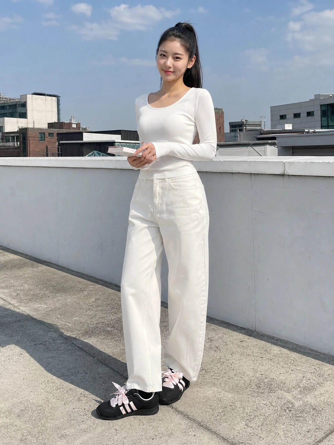 리본 레이스업이 사랑스러운 운동화