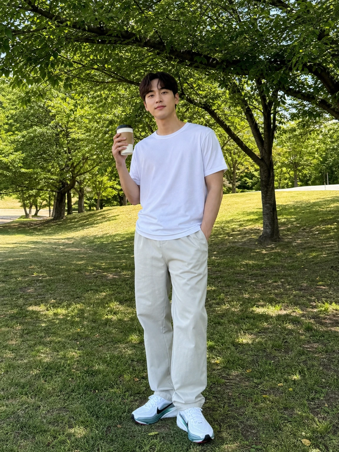 슬림한 실루엣의 러닝화