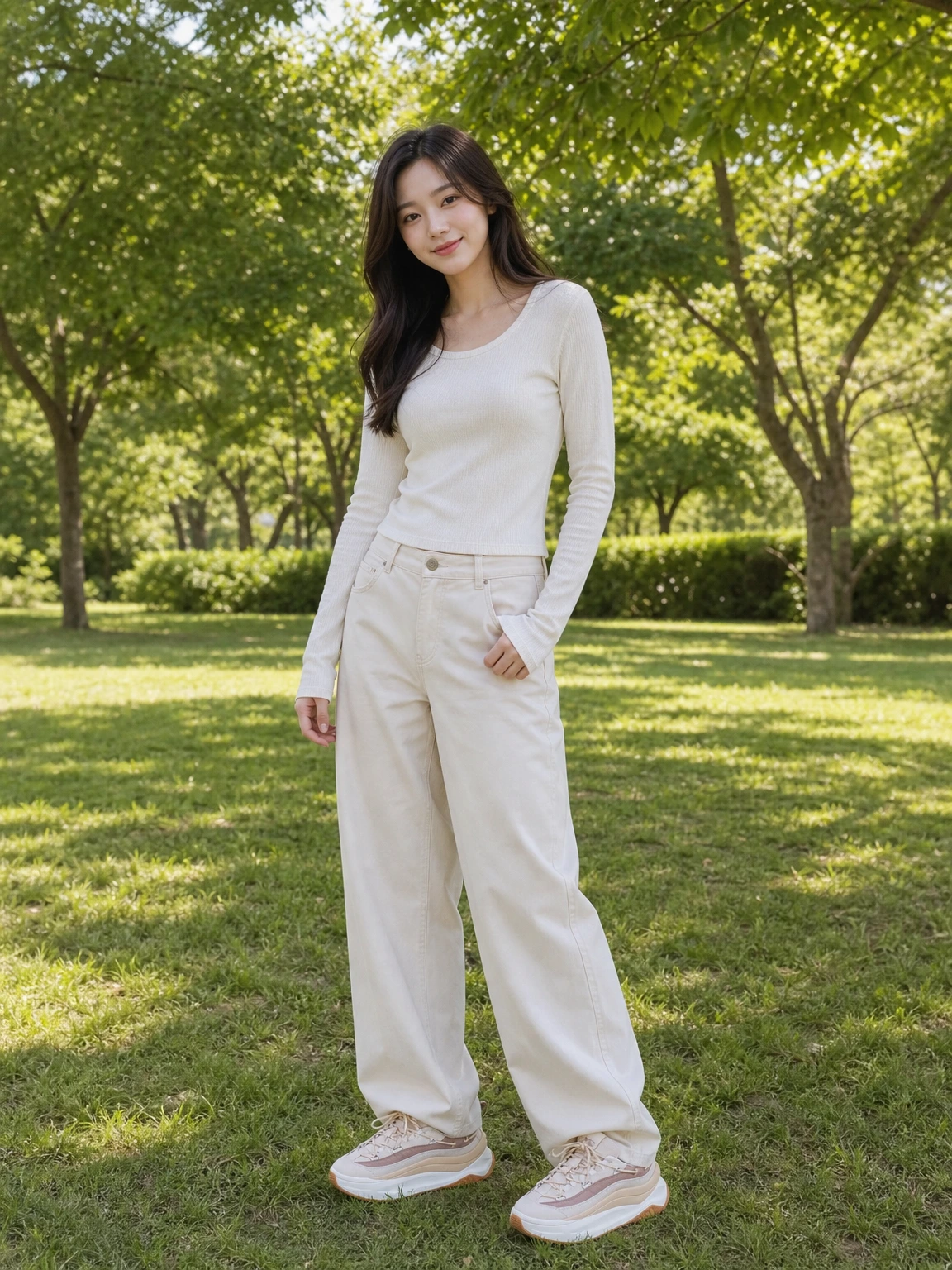 두툼한 플랫폼이 돋보이는 스니커즈