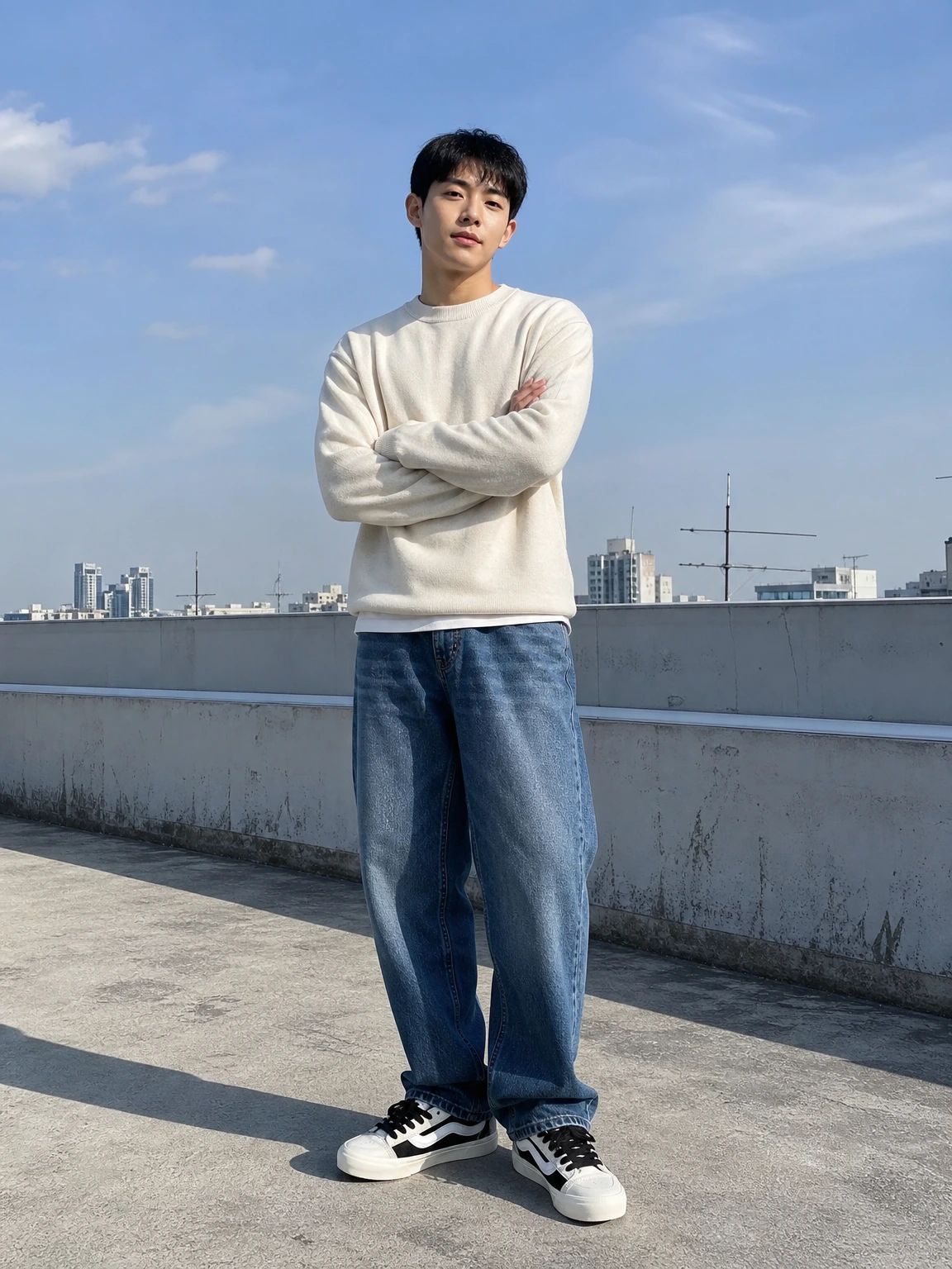 두툼한 플랫폼 솔이 돋보이는 스니커즈