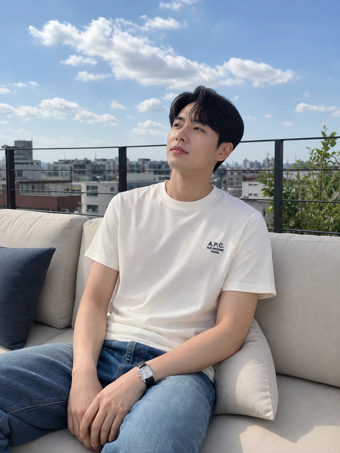 미니 레터링이 깔끔한 티셔츠