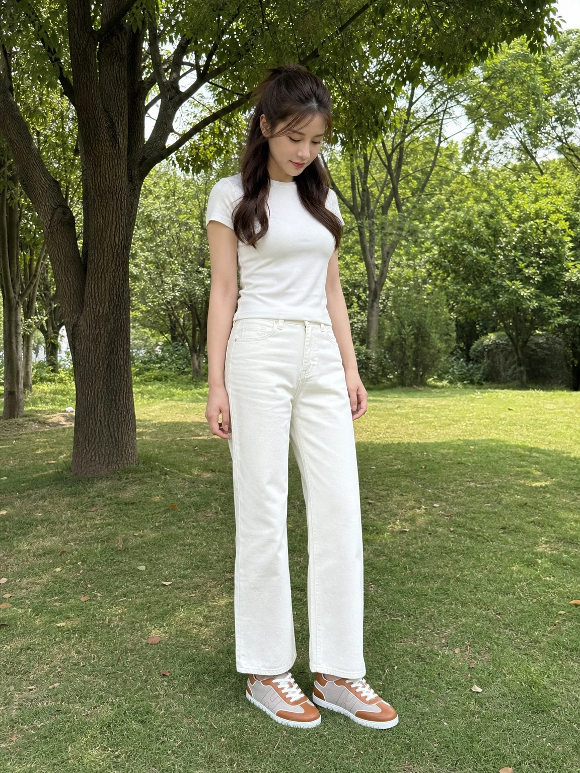 은은한 H 패널이 돋보이는 스니커즈