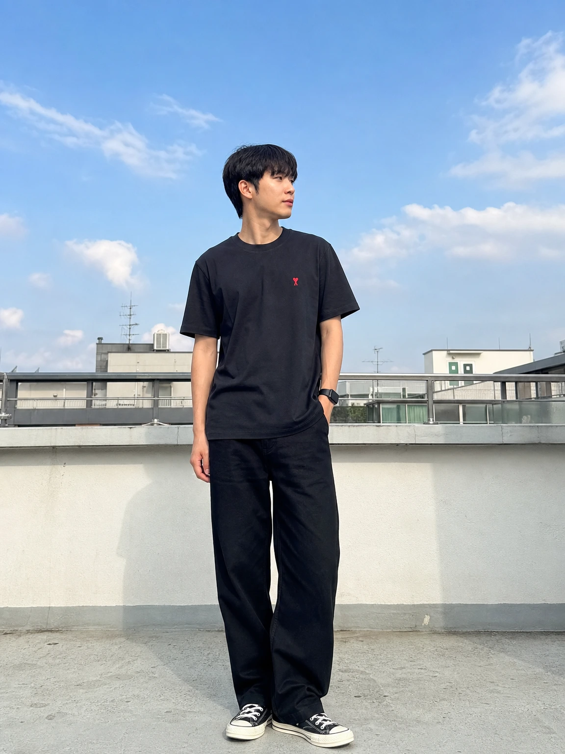하트 로고로 포인트 준 PK 셔츠