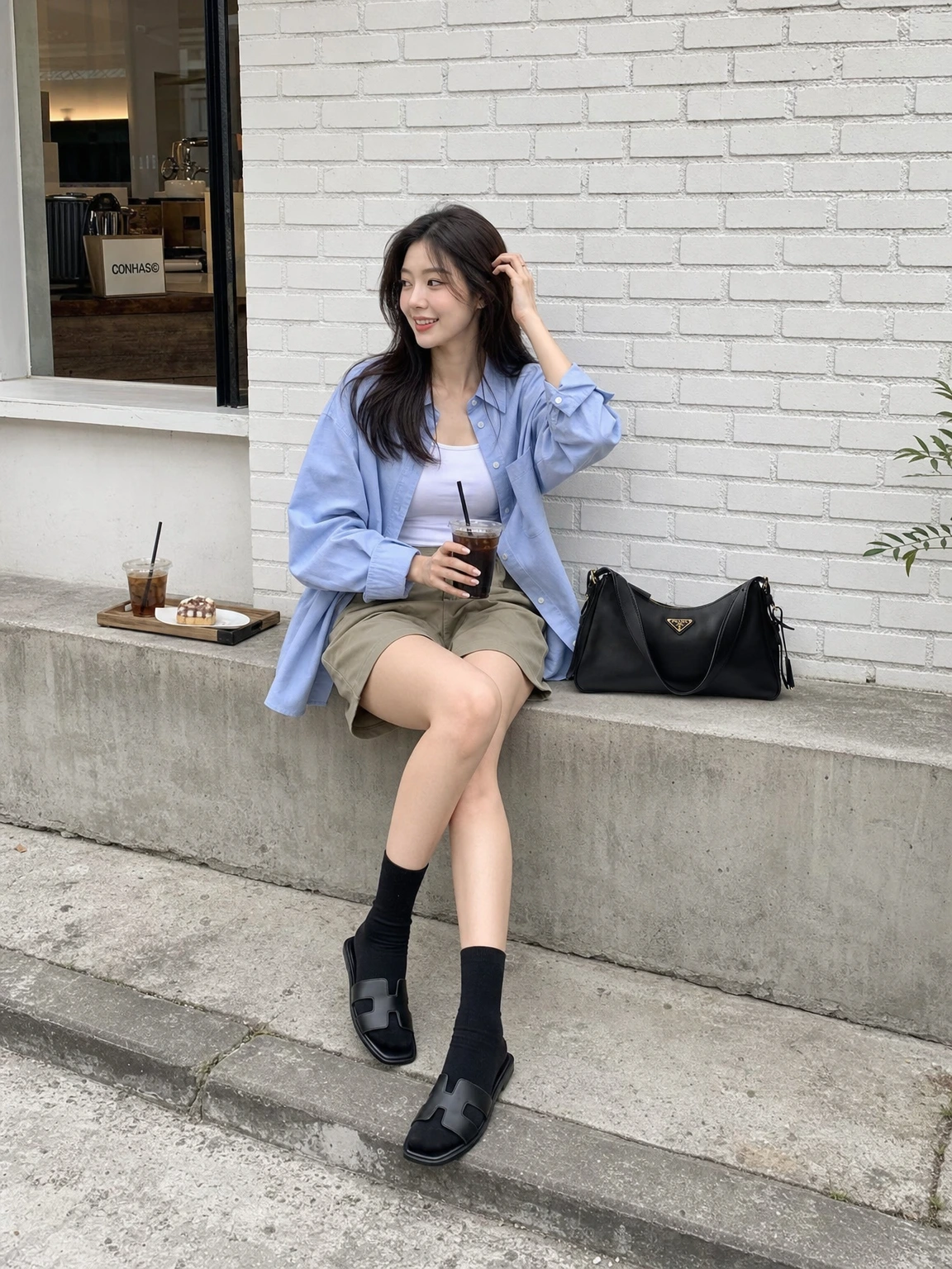 아이코닉한 프라다 숄더백