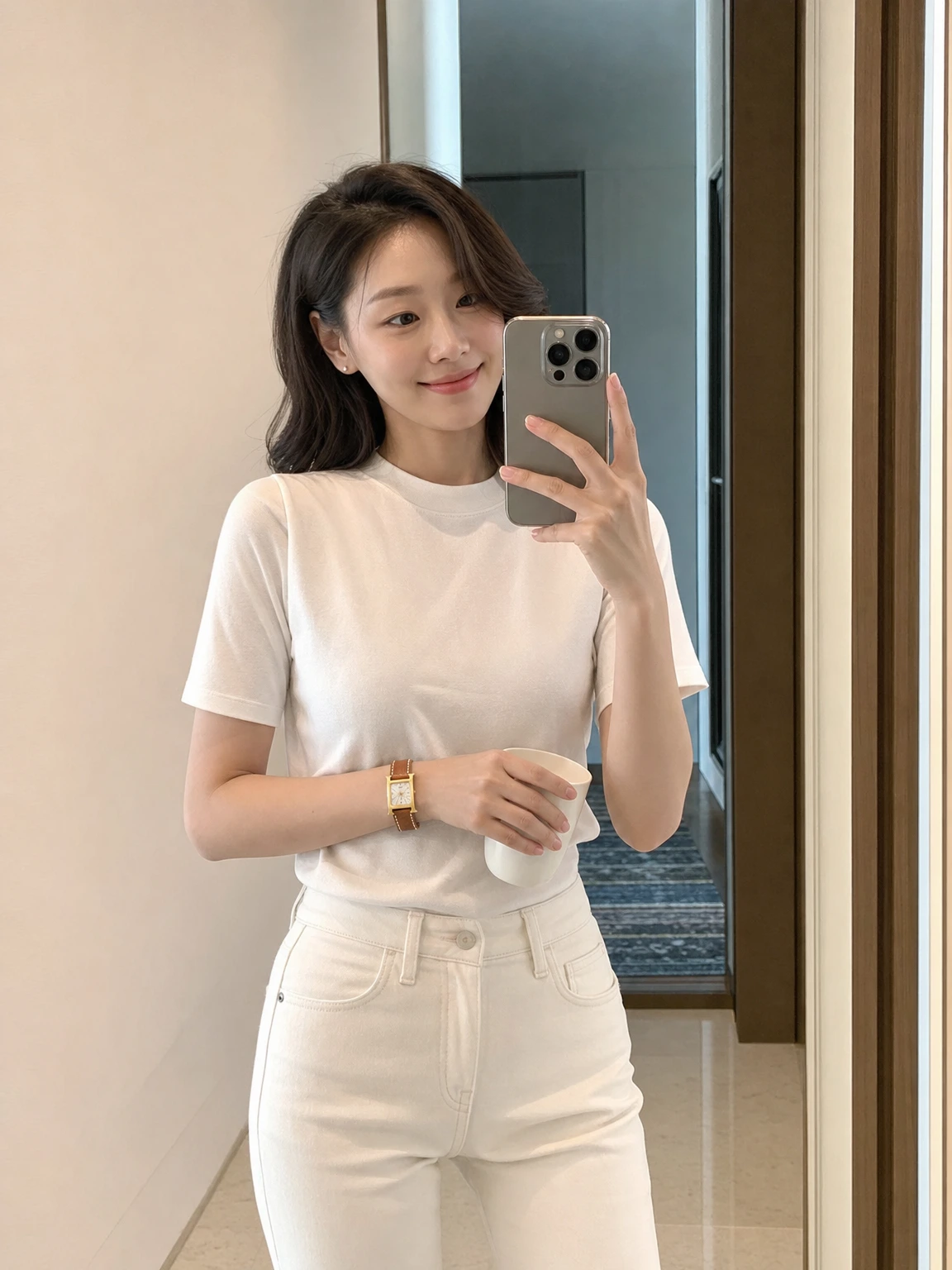 H 실루엣이 빛나는 시계