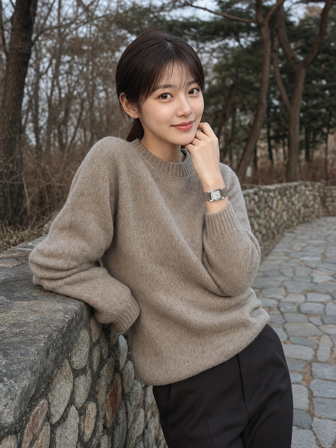 섬세한 H 실루엣의 시계