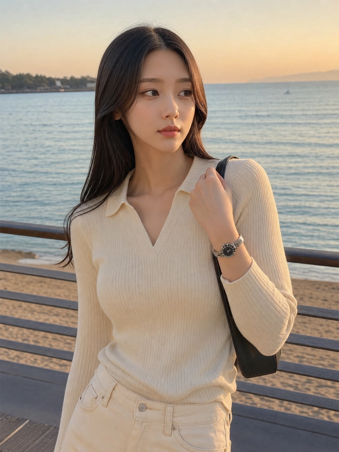 섬세한 뱅글 라인의 시계