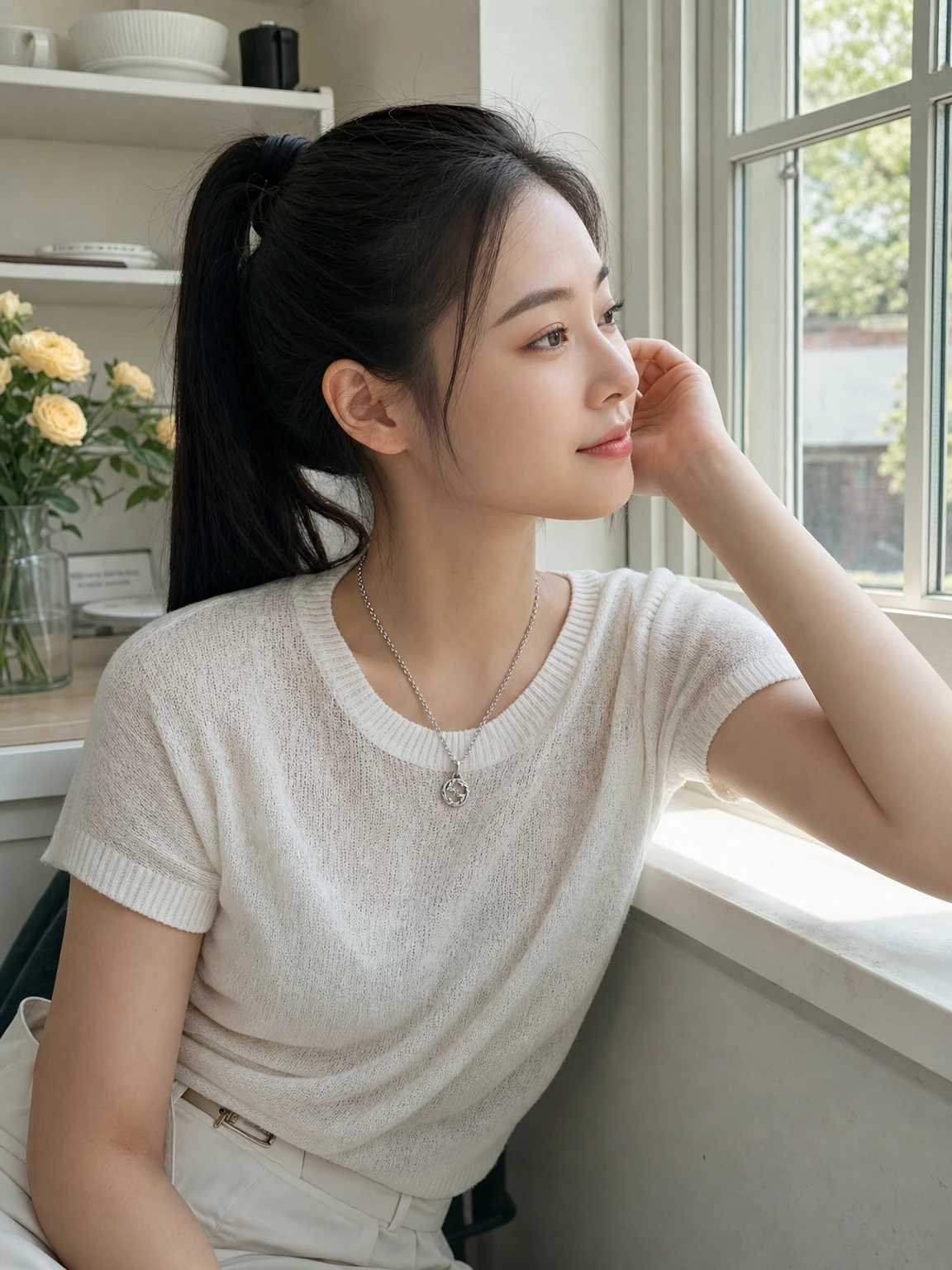 얇은 체인 덕분에 시원해보여요!