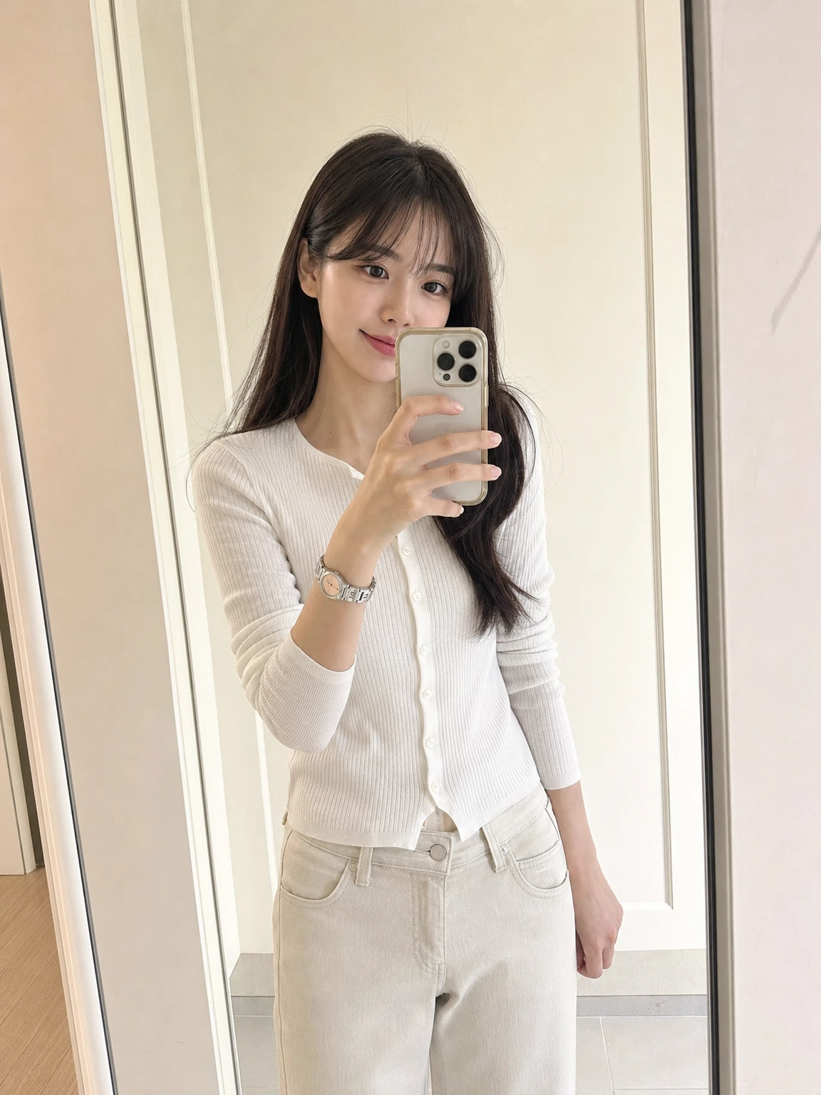 로고 브레이슬릿이 돋보이는 시계