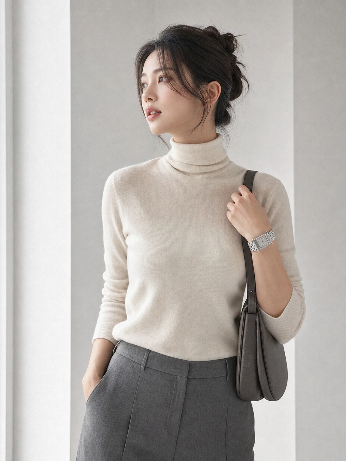 섬세한 H 실루엣의 시계