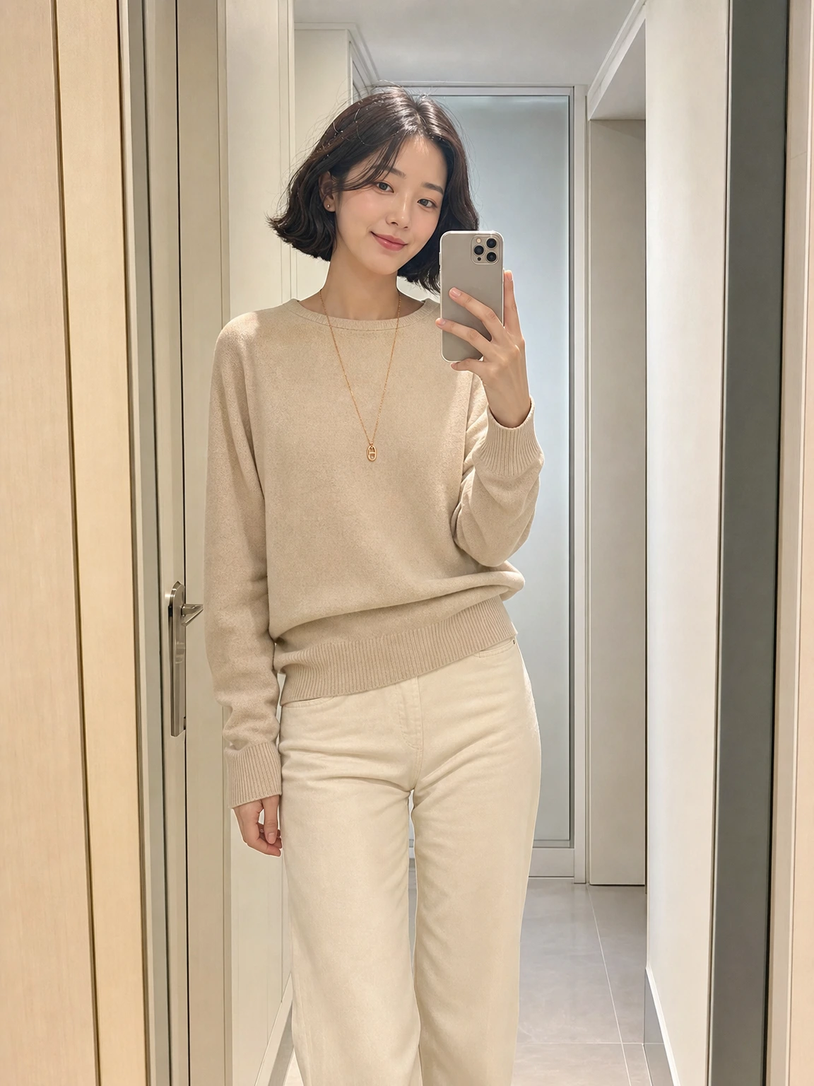 은은한 로즈 골드의 목걸이