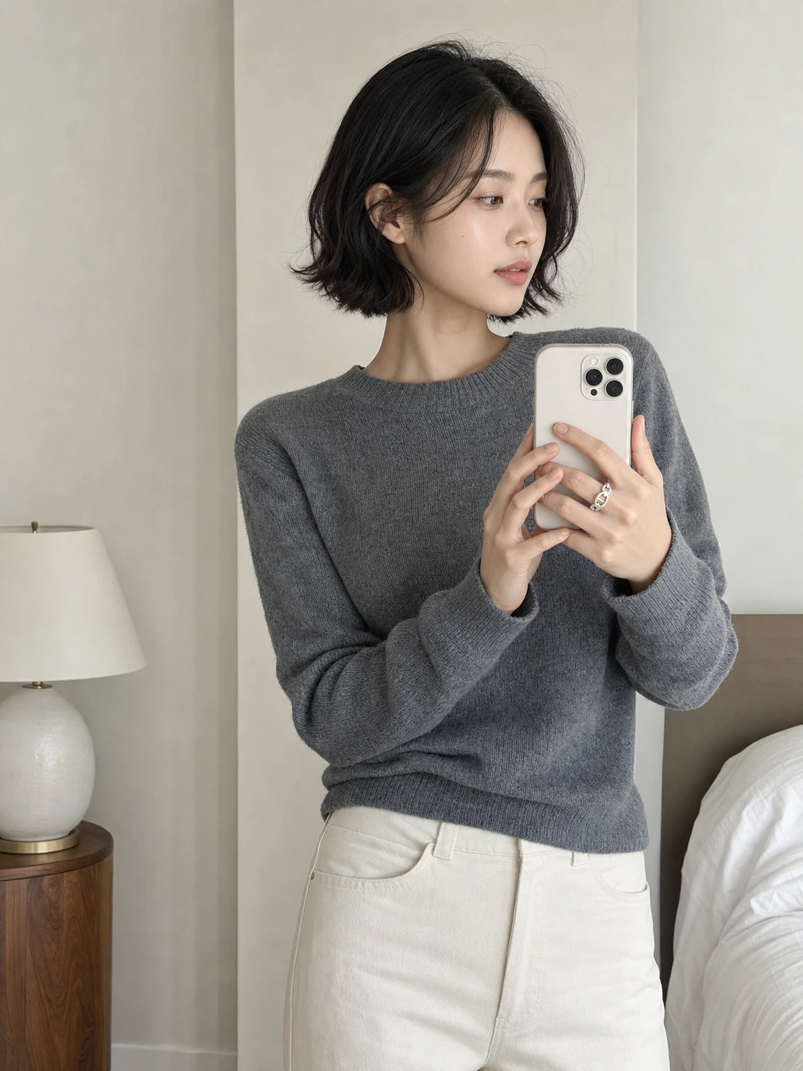 샹달 체인이 손끝을 감싸는 반지