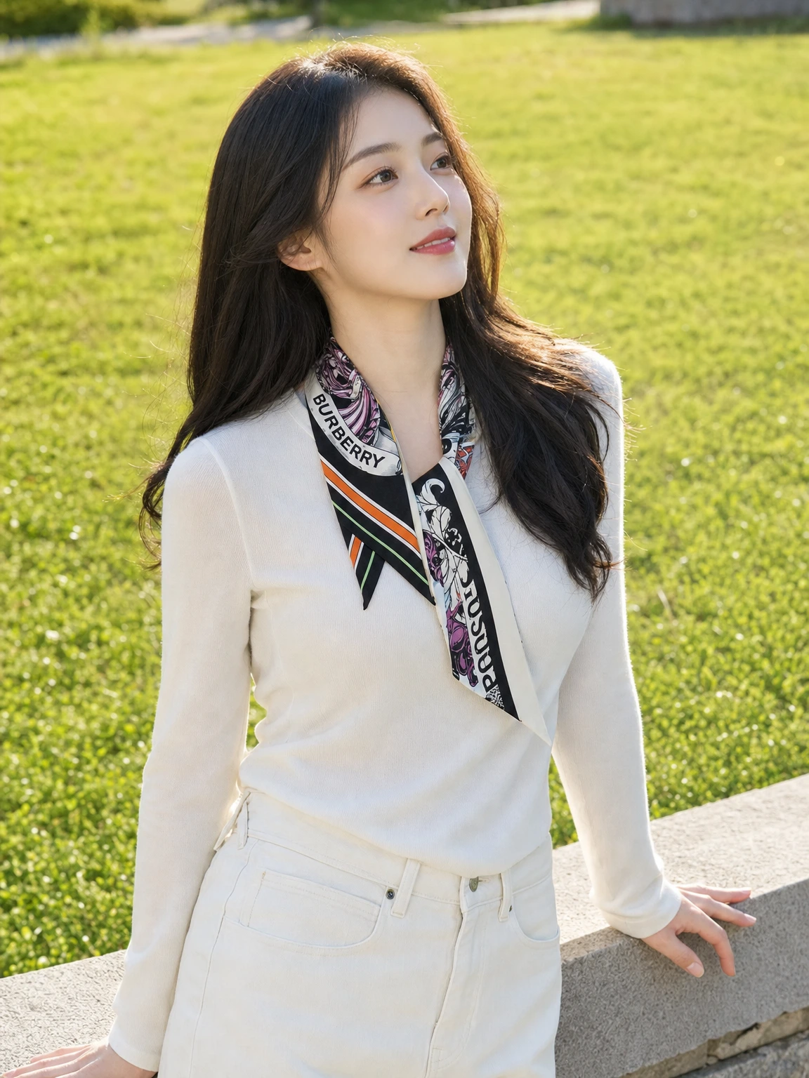 다채로운 프린트의 방도 스카프