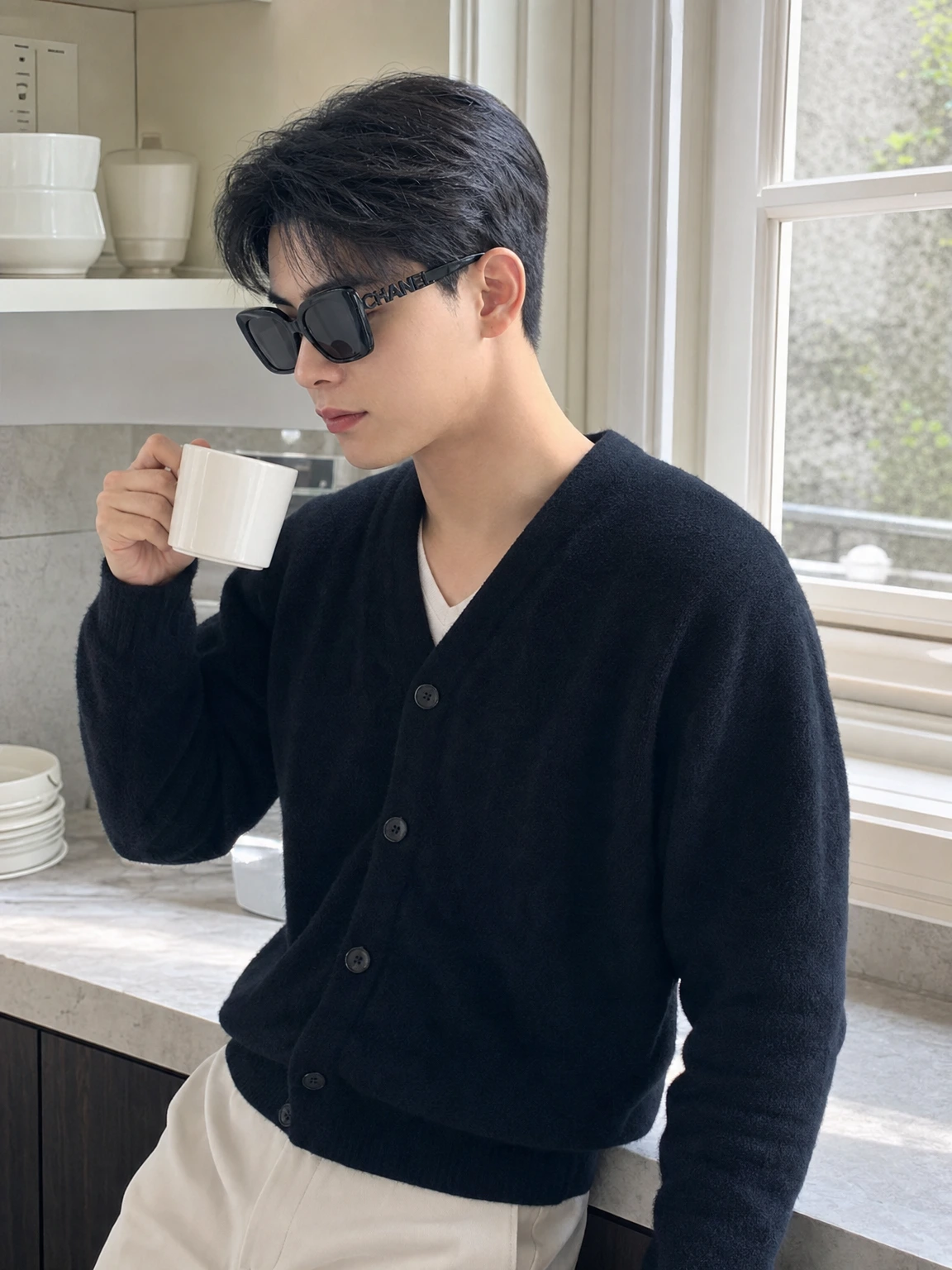 볼드 로고 오버핏 선글라스