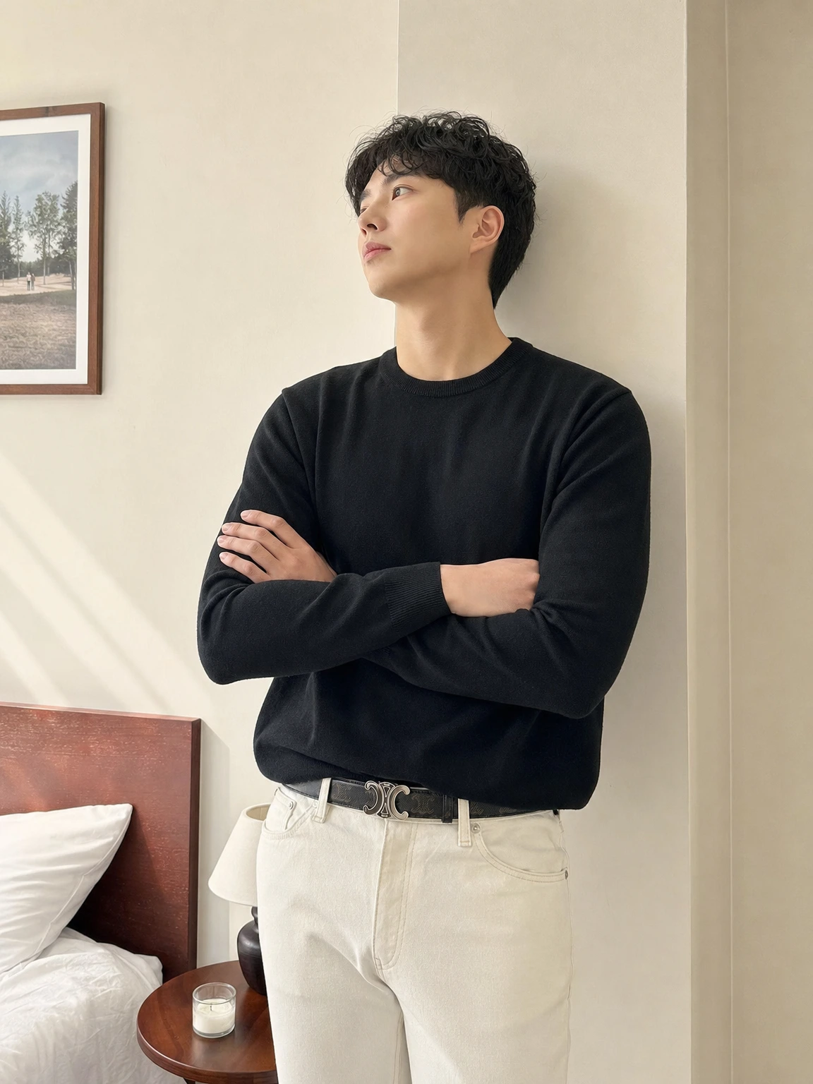 캔버스 패턴이 돋보이는 벨트