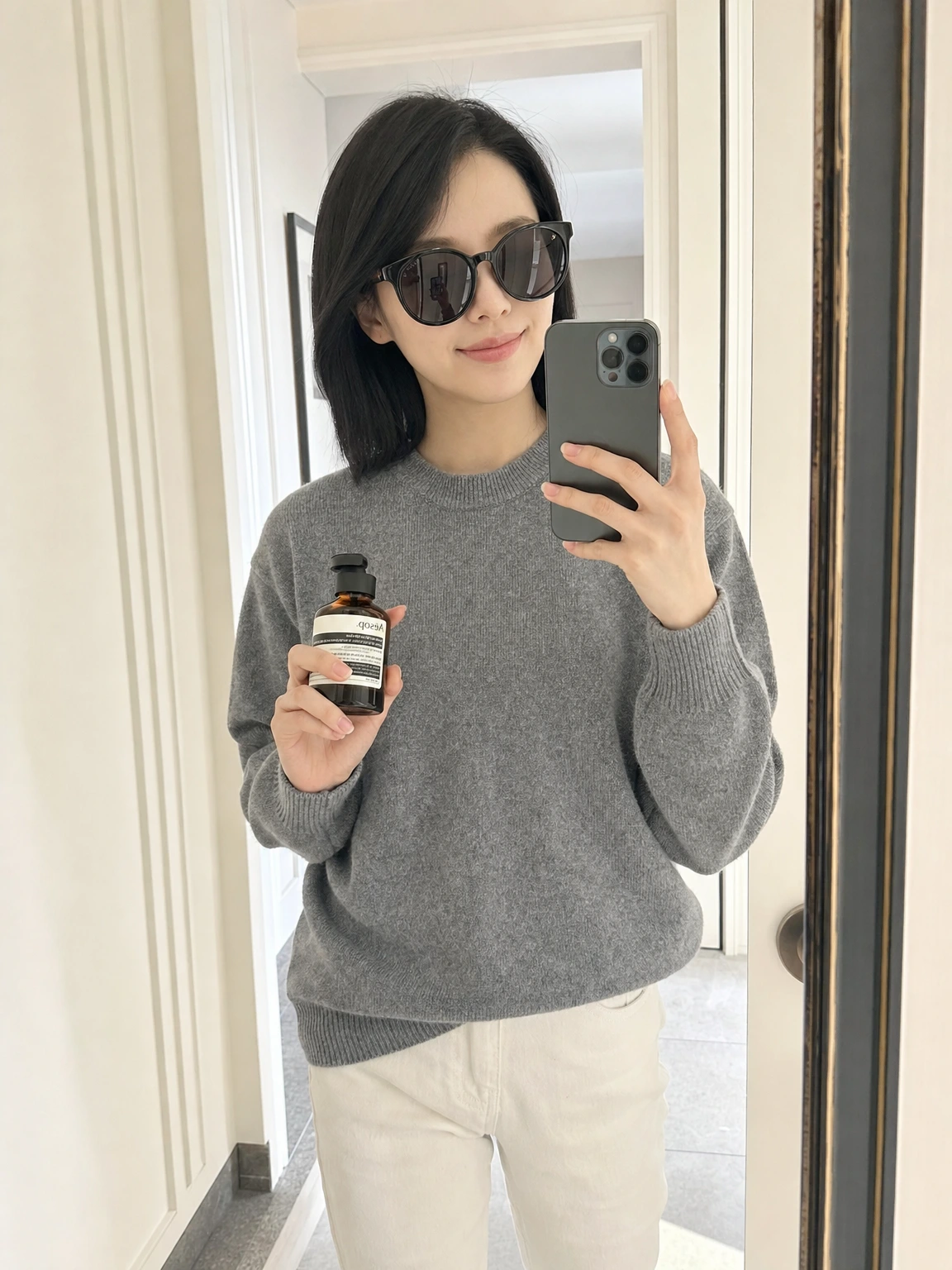 부드러운 라운드 프레임 선글라스