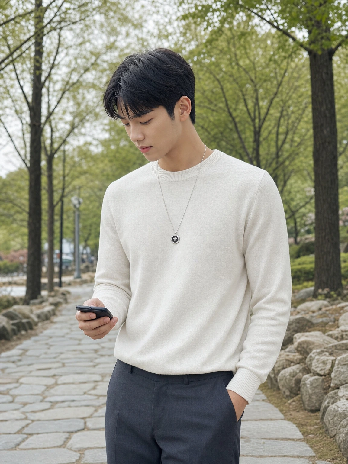 메두사 펜던트가 돋보이는 목걸이