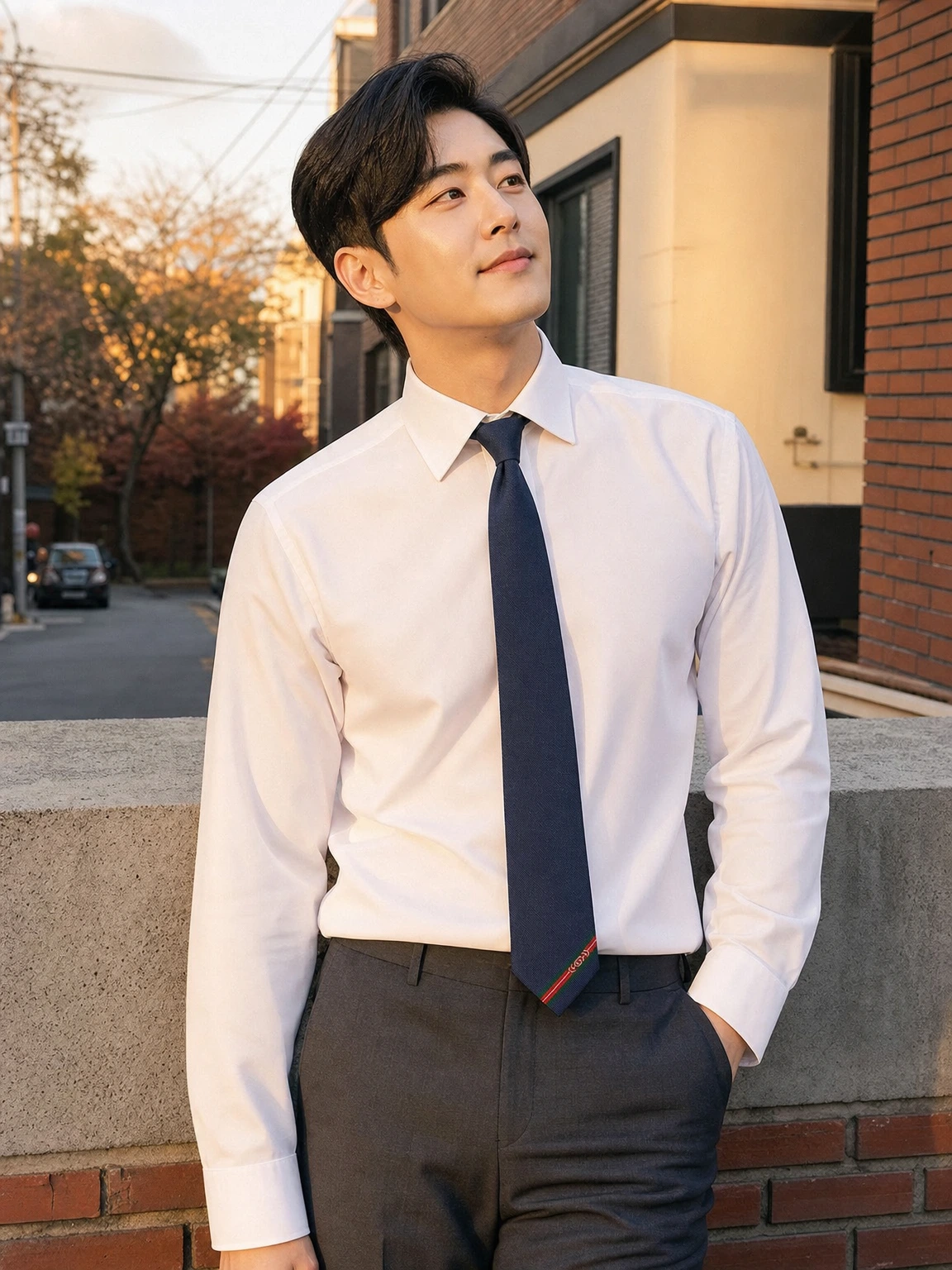 더블 G 자카드가 돋보이는 타이
