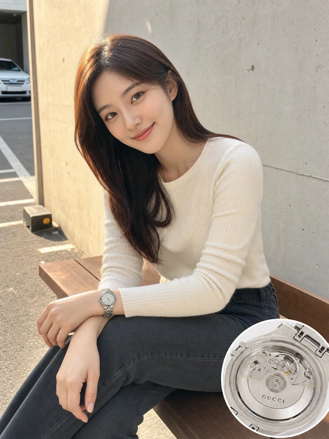 미니멀 다이얼의 남성용 시계