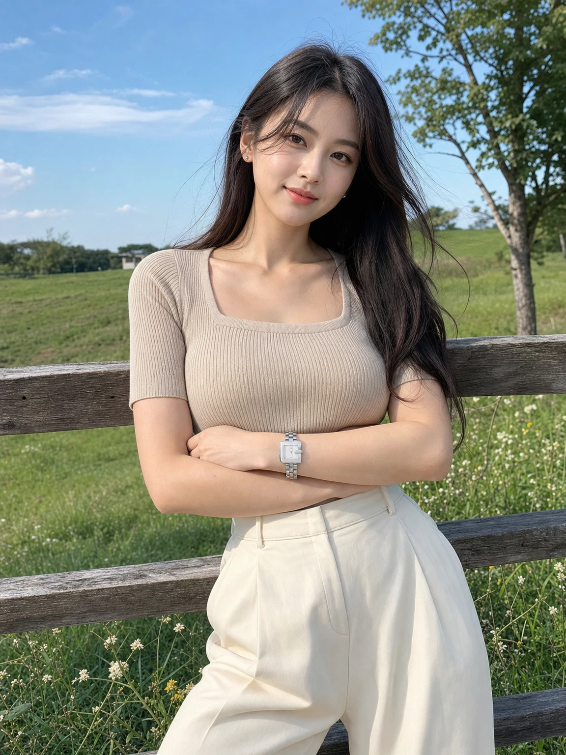 G 로고 프레임이 돋보이는 시계