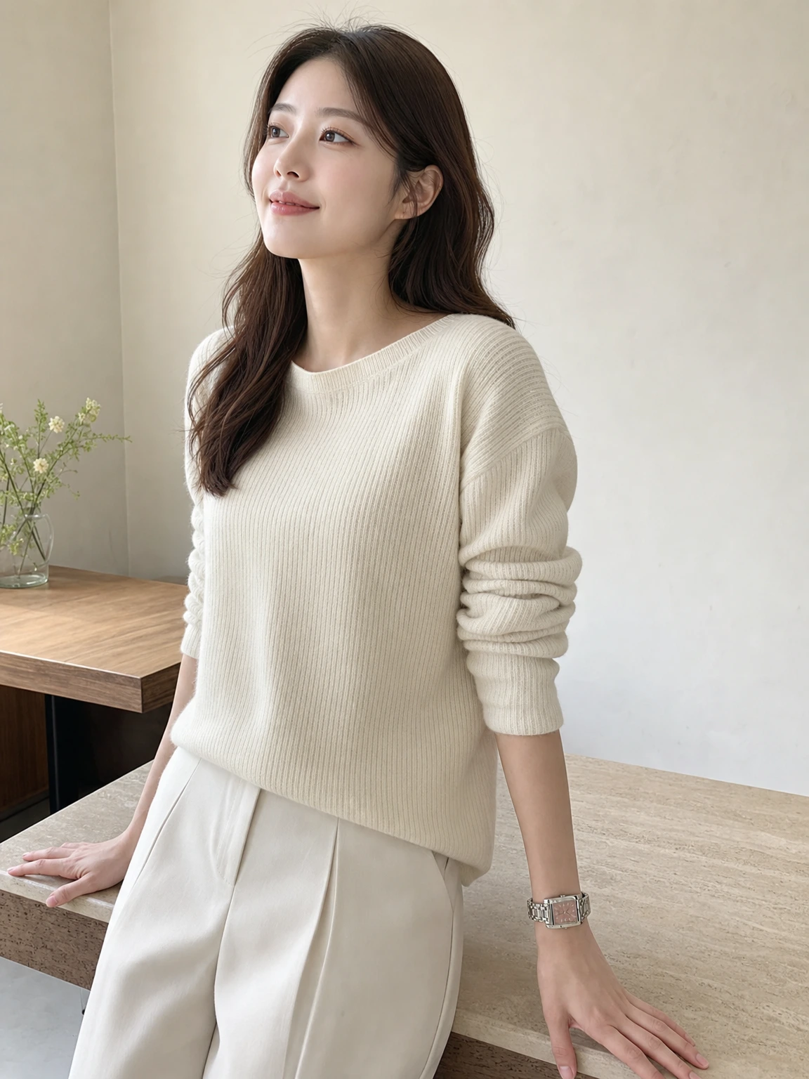 은은한 핑크 페이스 시계