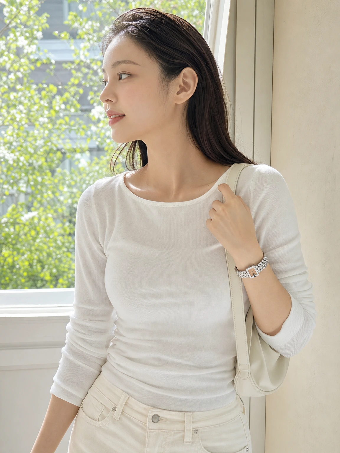 스퀘어 프레임이 세련된 메탈 시계