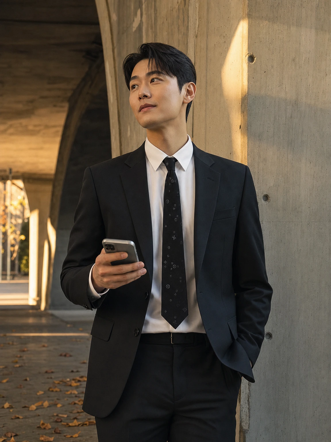 밤하늘 패턴이 은은한 넥타이