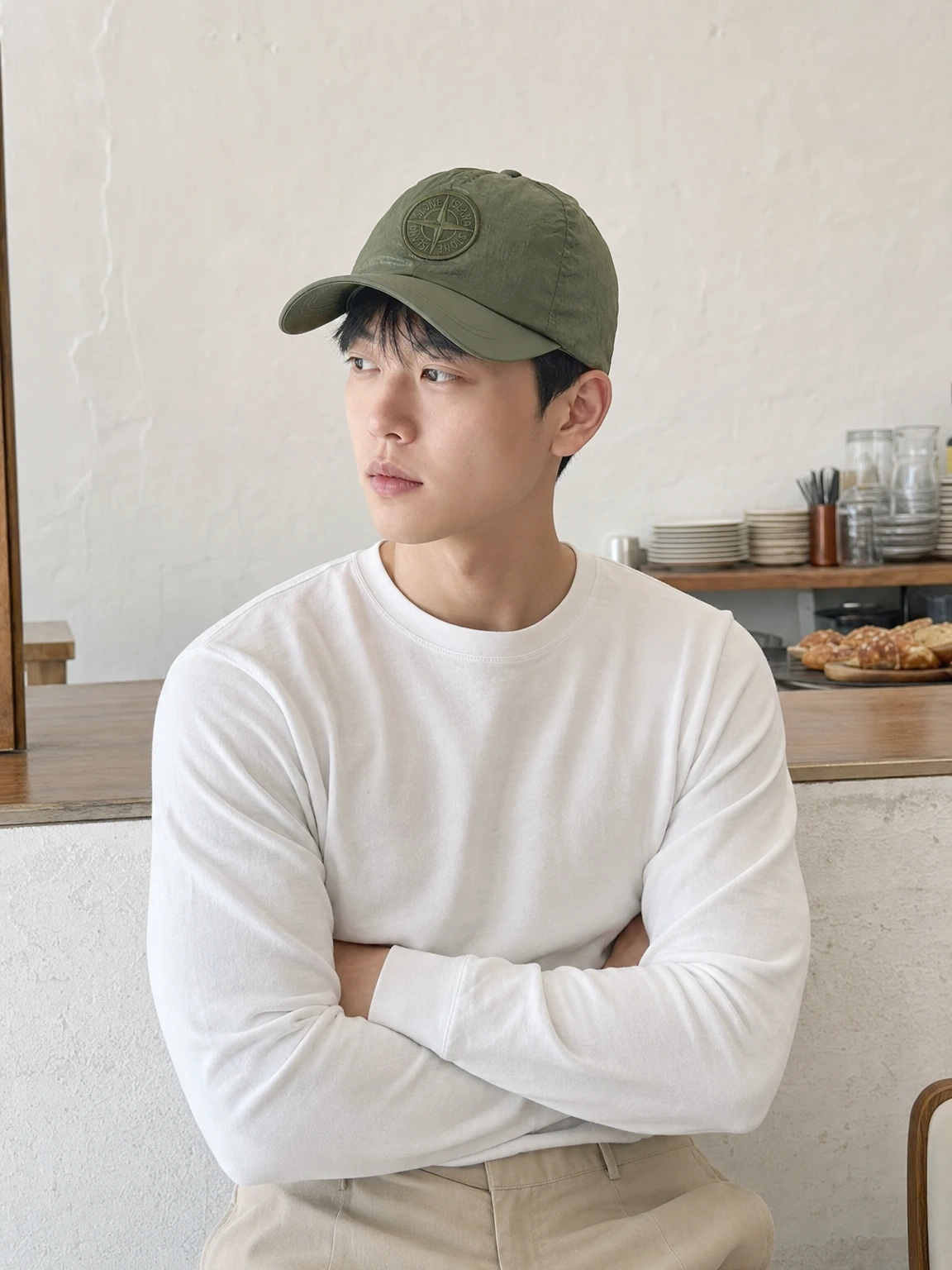 톤온톤 로고가 돋보이는 캡 모자