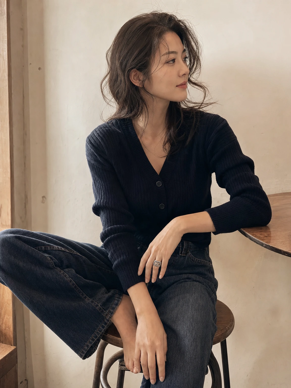 조각 디테일이 돋보이는 반지