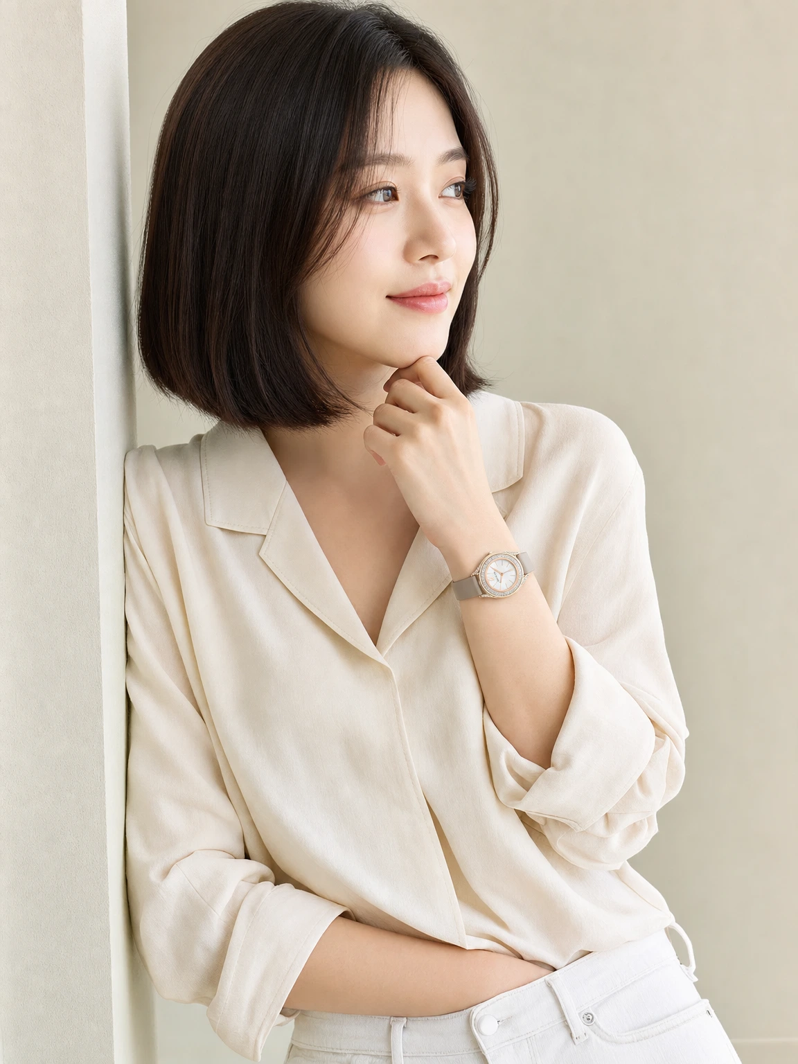 크리스털 빛이 흐르는 시계