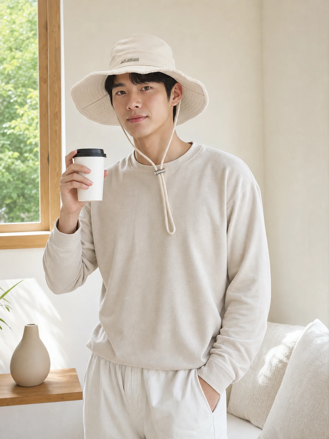 스트랩으로 안정적인 버킷햇