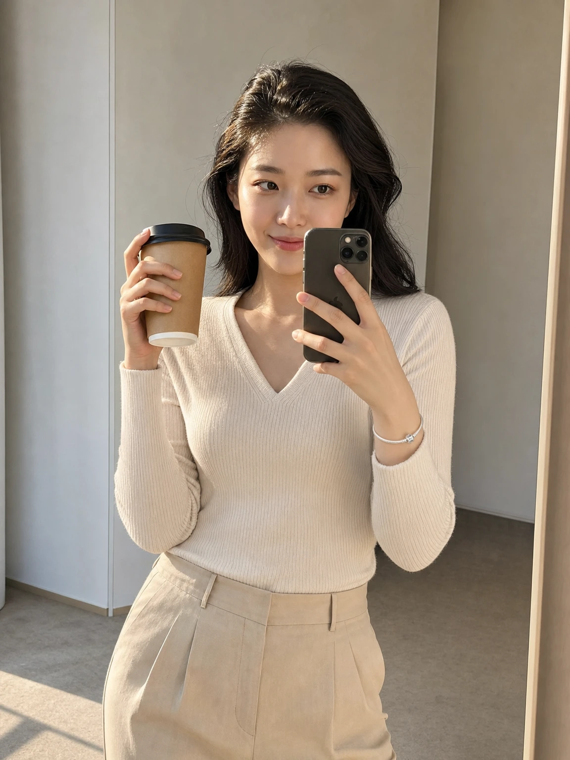 실버 스네이크 체인 팔찌