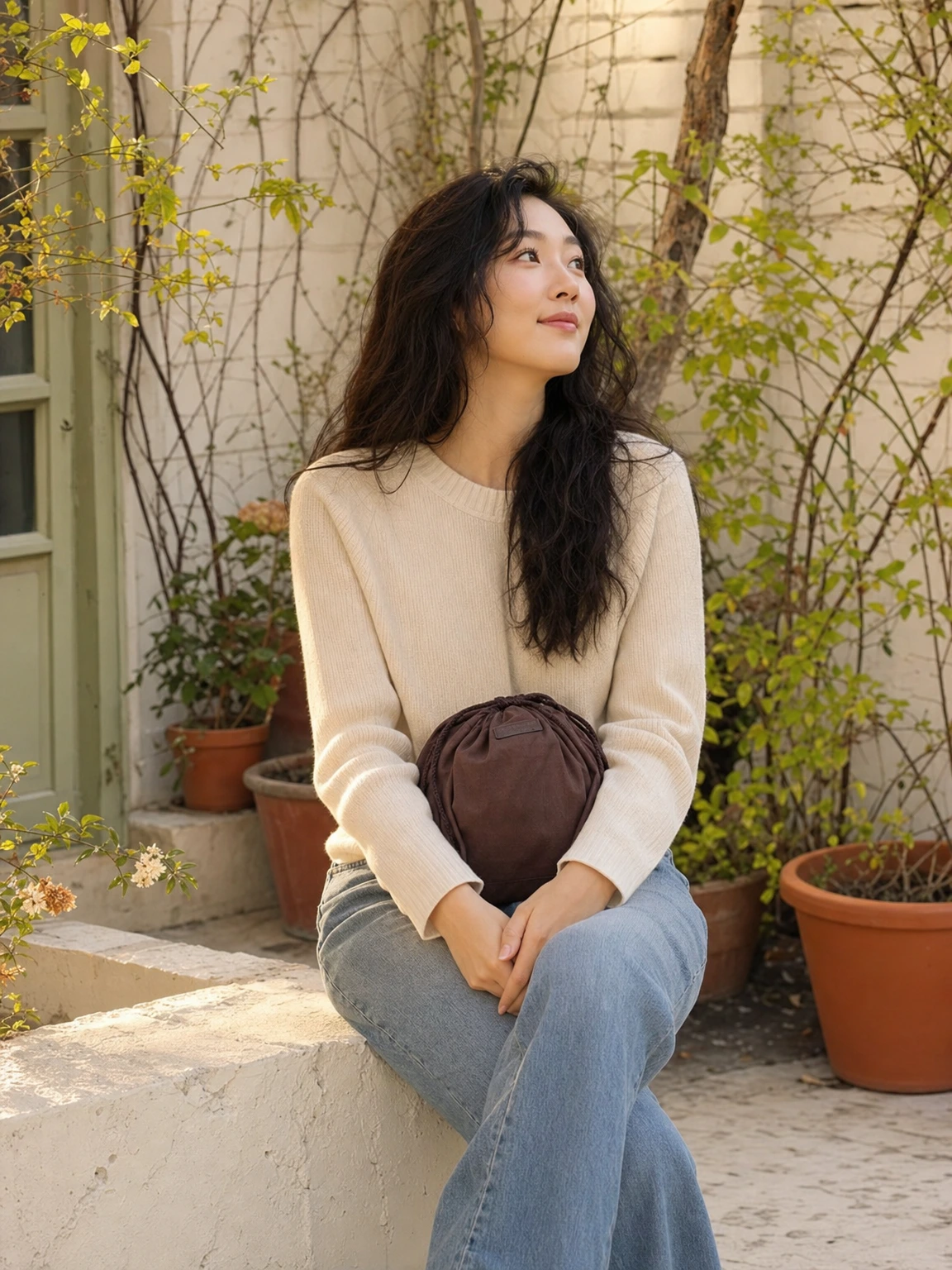 드로스트링으로 여미는 이너 파우치