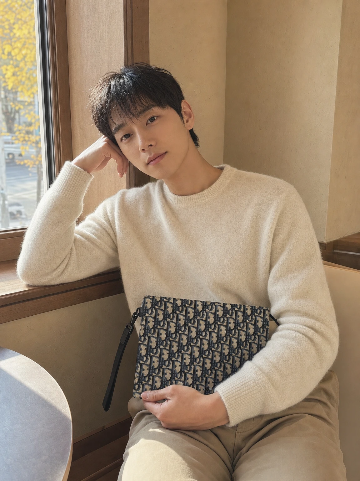 오블리크 패턴 A5 파우치백