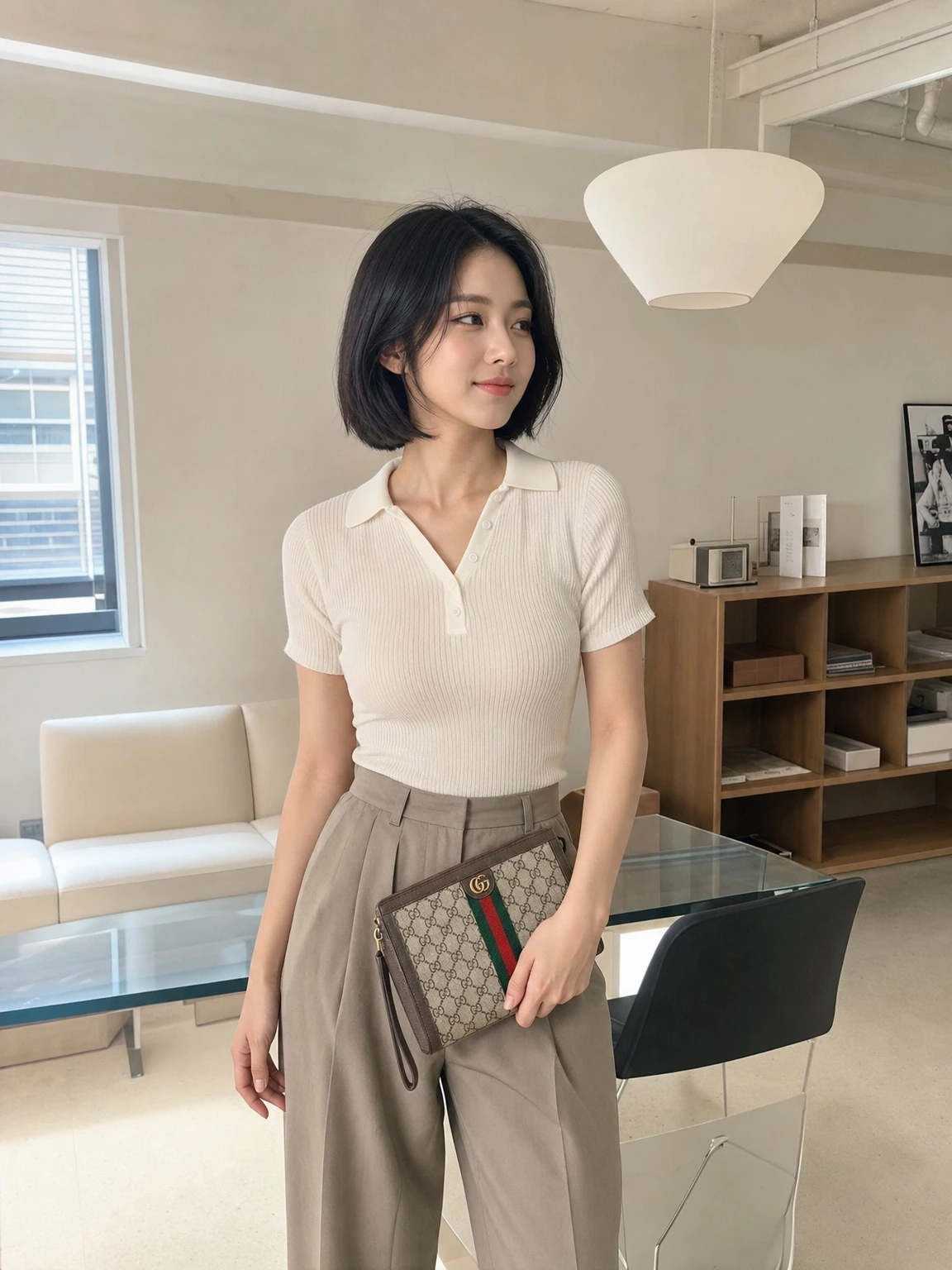 스트라이프가 돋보이는 GG 파우치