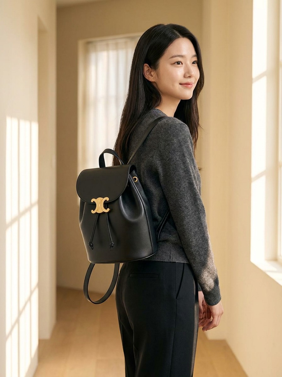 골드 장식이 포인트인 보니 백팩