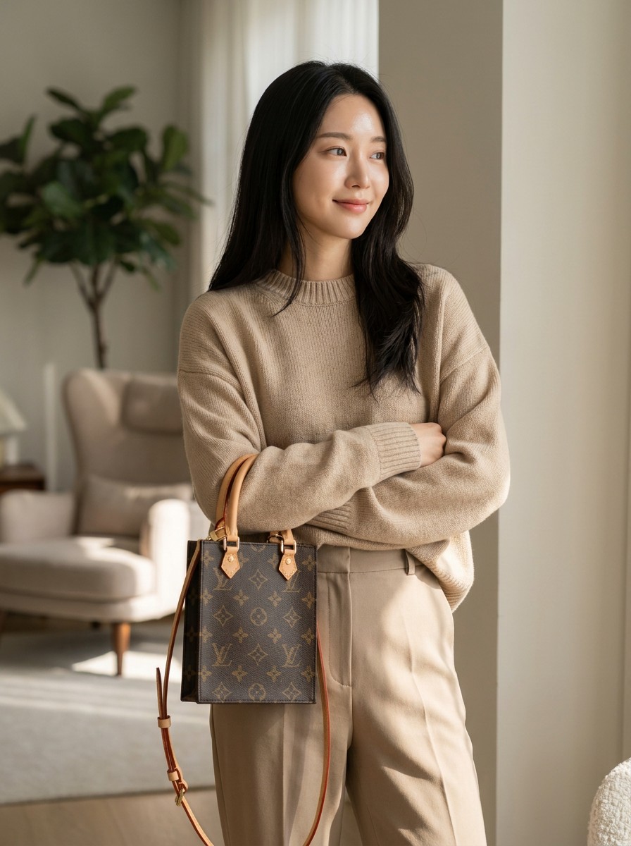 슬림하게 드는 미니 토트백