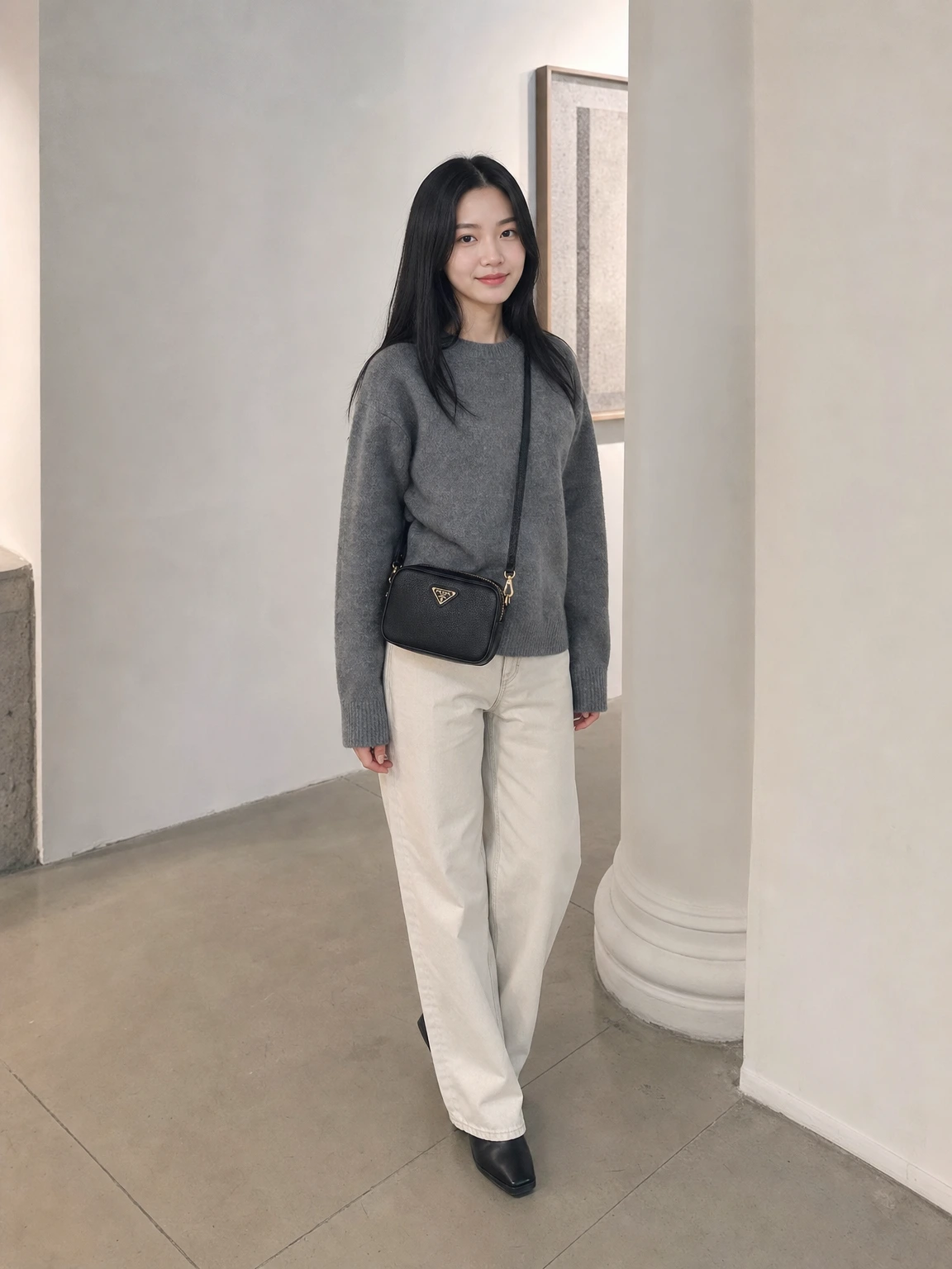 심플한 직사각 실루엣 카메라백