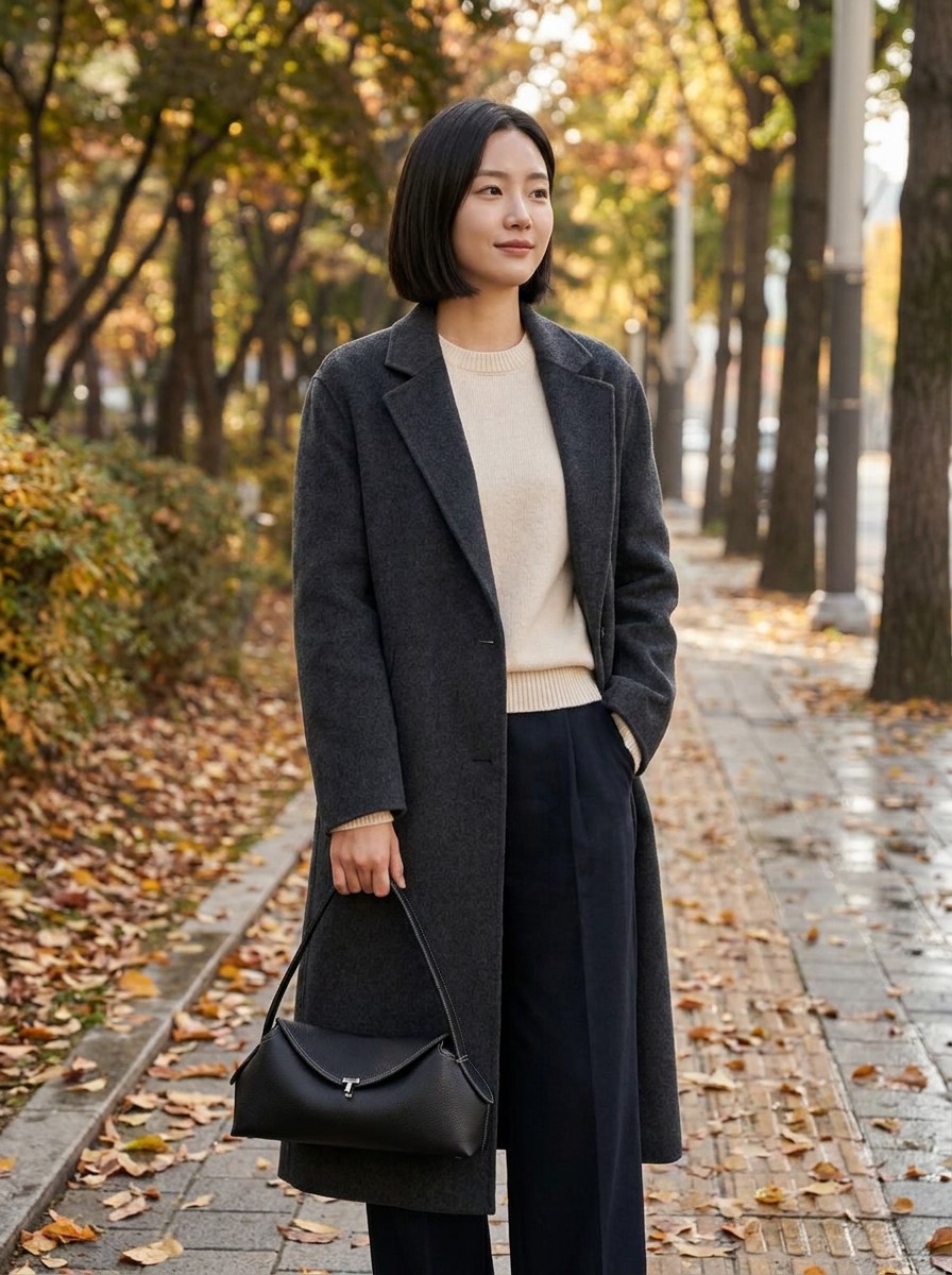 조형적인 실루엣의 토트 숄더백
